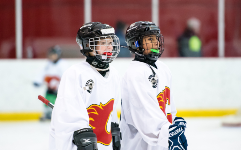 young hockey players